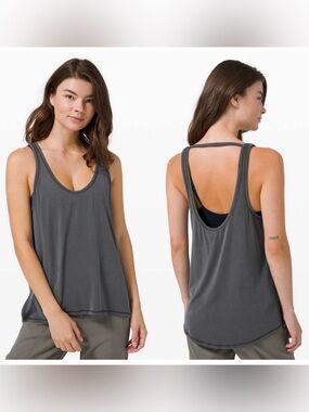Lululemon Ease of It All Tank Graphite Grey Size 8